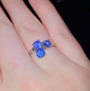 ***SOLD***Natural Tanzanite Sterling Silver Ring -Size 7